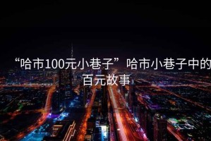 “哈市100元小巷子”哈市小巷子中的百元故事