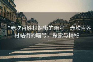 “赤坎百姓村站街的暗號”赤坎百姓村站街的暗號，探索與揭秘