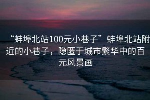 “蚌埠北站100元小巷子”蚌埠北站附近的小巷子，隱匿于城市繁華中的百元風(fēng)景畫(huà)