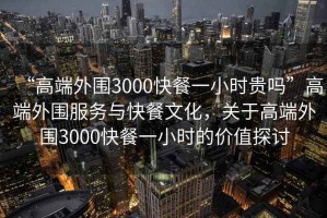 “高端外圍3000快餐一小時(shí)貴嗎”高端外圍服務(wù)與快餐文化，關(guān)于高端外圍3000快餐一小時(shí)的價(jià)值探討