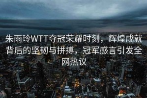 朱雨玲WTT奪冠榮耀時(shí)刻，輝煌成就背后的堅韌與拼搏，冠軍感言引發(fā)全網(wǎng)熱議