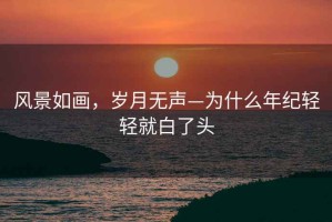 風(fēng)景如畫(huà)，歲月無(wú)聲—為什么年紀輕輕就白了頭