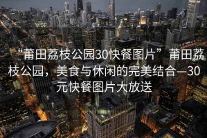 “莆田荔枝公園30快餐圖片”莆田荔枝公園，美食與休閑的完美結合—30元快餐圖片大放送