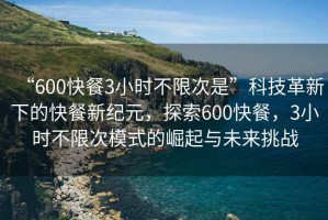 “600快餐3小時(shí)不限次是”科技革新下的快餐新紀元，探索600快餐，3小時(shí)不限次模式的崛起與未來(lái)挑戰