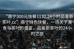 “南寧300元快餐1130.24小時(shí)品鑒新茶葉.cc”南寧特色快餐，一場(chǎng)關(guān)于美食與茶葉的盛宴，品鑒新茶葉的24小時(shí)之旅
