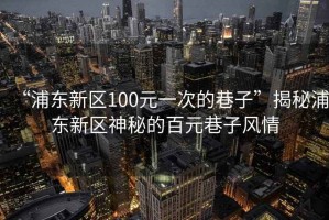 “浦東新區100元一次的巷子”揭秘浦東新區神秘的百元巷子風(fēng)情