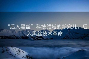 “后入黑絲”科技領(lǐng)域的新寵兒，后入黑絲技術(shù)革命