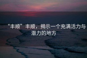 “豐順”豐順，揭示一個(gè)充滿(mǎn)活力與潛力的地方