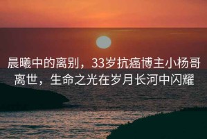 晨曦中的離別，33歲抗癌博主小楊哥離世，生命之光在歲月長(cháng)河中閃耀