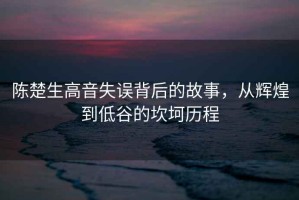 陳楚生高音失誤背后的故事，從輝煌到低谷的坎坷歷程