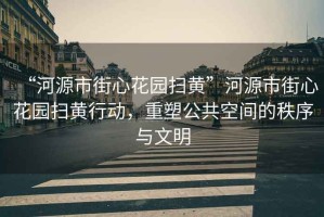 “河源市街心花園掃黃”河源市街心花園掃黃行動(dòng)，重塑公共空間的秩序與文明