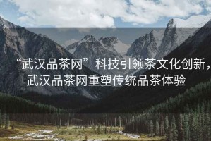 “武漢品茶網(wǎng)”科技引領(lǐng)茶文化創(chuàng  )新，武漢品茶網(wǎng)重塑傳統品茶體驗