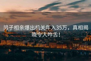 男子相親爆出機關(guān)年入35萬(wàn)，真相揭曉令人咋舌！