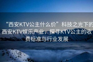 “西安KTV公主什么價(jià)”科技之光下的西安KTV娛樂(lè )產(chǎn)業(yè)，探尋KTV公主的收費標準與行業(yè)發(fā)展