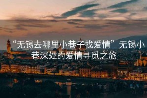 “無(wú)錫去哪里小巷子找愛(ài)情”無(wú)錫小巷深處的愛(ài)情尋覓之旅