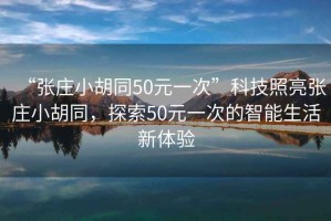 “張莊小胡同50元一次”科技照亮張莊小胡同，探索50元一次的智能生活新體驗