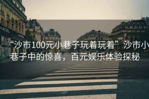 “沙市100元小巷子玩著(zhù)玩著(zhù)”沙市小巷子中的驚喜，百元娛樂(lè )體驗探秘