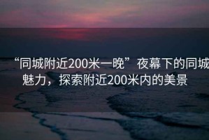 “同城附近200米一晚”夜幕下的同城魅力，探索附近200米內的美景