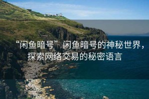 “閑魚(yú)暗號”閑魚(yú)暗號的神秘世界，探索網(wǎng)絡(luò )交易的秘密語(yǔ)言