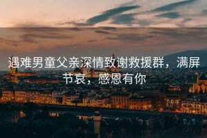 遇難男童父親深情致謝救援群，滿(mǎn)屏節哀，感恩有你