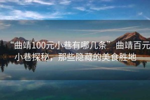 “曲靖100元小巷有哪幾條”曲靖百元小巷探秘，那些隱藏的美食勝地