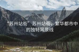 “蘇州站街”蘇州站街，繁華都市中的獨特風(fēng)景線(xiàn)