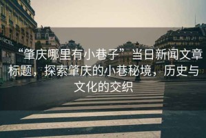 “肇慶哪里有小巷子”當日新聞文章標題，探索肇慶的小巷秘境，歷史與文化的交織