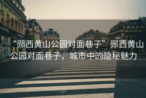 “鄖西黃山公園對面巷子”鄖西黃山公園對面巷子，城市中的隱秘魅力