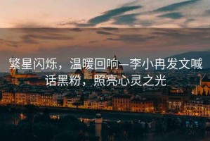 繁星閃爍，溫暖回響—李小冉發(fā)文喊話(huà)黑粉，照亮心靈之光
