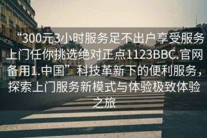 “300元3小時(shí)服務(wù)足不出戶(hù)享受服務(wù)上門(mén)任你挑選絕對正點(diǎn)1123BBC.官網(wǎng)備用1.中國”科技革新下的便利服務(wù)，探索上門(mén)服務(wù)新模式與體驗極致體驗之旅