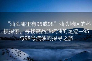 “汕頭哪里有95或98”汕頭地區的科技探索，尋找高品質(zhì)汽油的足跡—95與98號汽油的探尋之旅