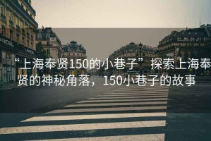“上海奉賢150的小巷子”探索上海奉賢的神秘角落，150小巷子的故事