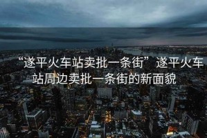 “遂平火車(chē)站賣(mài)批一條街”遂平火車(chē)站周邊賣(mài)批一條街的新面貌