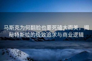 馬斯克為何翻臉也要死磕大而美，揭秘特斯拉的極致追求與商業(yè)邏輯