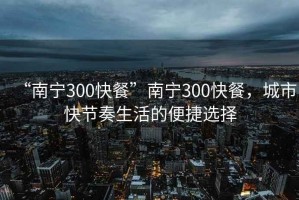 “南寧300快餐”南寧300快餐，城市快節奏生活的便捷選擇