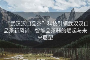 “武漢漢口品茶”科技引領(lǐng)武漢漢口品茶新風(fēng)尚，智能品茶器的崛起與未來(lái)展望