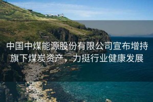 中國中煤能源股份有限公司宣布增持旗下煤炭資產(chǎn)，力挺行業(yè)健康發(fā)展