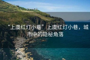 “上虞紅燈小巷”上虞紅燈小巷，城市中的隱秘角落