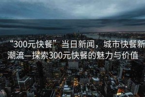 “300元快餐”當日新聞，城市快餐新潮流—探索300元快餐的魅力與價(jià)值