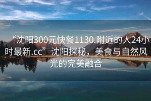“沈陽(yáng)300元快餐1130.附近的人24小時(shí)最新.cc”沈陽(yáng)探秘，美食與自然風(fēng)光的完美融合