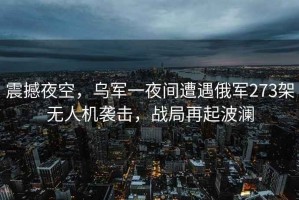 震撼夜空，烏軍一夜間遭遇俄軍273架無(wú)人機襲擊，戰局再起波瀾