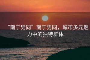 “南寧男同”南寧男同，城市多元魅力中的獨特群體