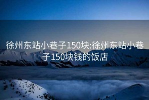 徐州東站小巷子150塊:徐州東站小巷子150塊錢(qián)的飯店