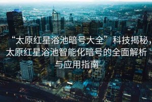 “太原紅星浴池暗號大全”科技揭秘，太原紅星浴池智能化暗號的全面解析與應用指南
