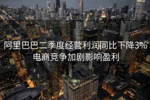 阿里巴巴二季度經(jīng)營(yíng)利潤同比下降3%電商競爭加劇影響盈利