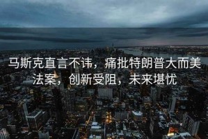 馬斯克直言不諱，痛批特朗普大而美法案，創(chuàng  )新受阻，未來(lái)堪憂(yōu)