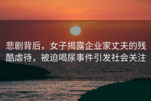 悲劇背后，女子揭露企業(yè)家丈夫的殘酷虐待，被迫喝尿事件引發(fā)社會(huì )關(guān)注