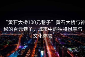 “黃石大橋100元巷子”黃石大橋與神秘的百元巷子，城市中的獨特風(fēng)景與文化體驗