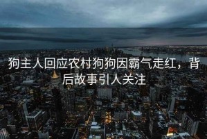 狗主人回應農村狗狗因霸氣走紅，背后故事引人關(guān)注