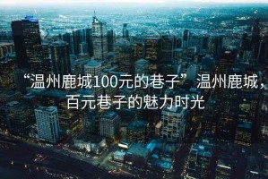 “溫州鹿城100元的巷子”溫州鹿城，百元巷子的魅力時(shí)光